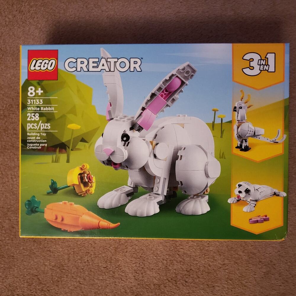 Lego 31133 Creator 3in1 White Rabbit New In Sealed Box Retired Set